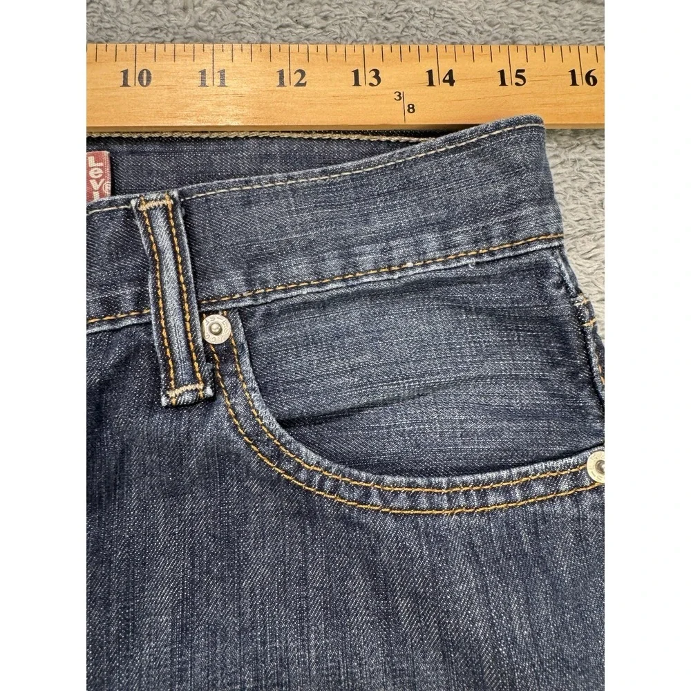 Levis‎ 514 Jeans Men 30x32 Blue Slim Straight Distressed Whisker Denim